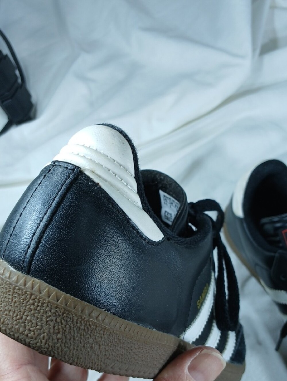 adidas Black and White Classic Leather Sneakers - Picture 5 of 13